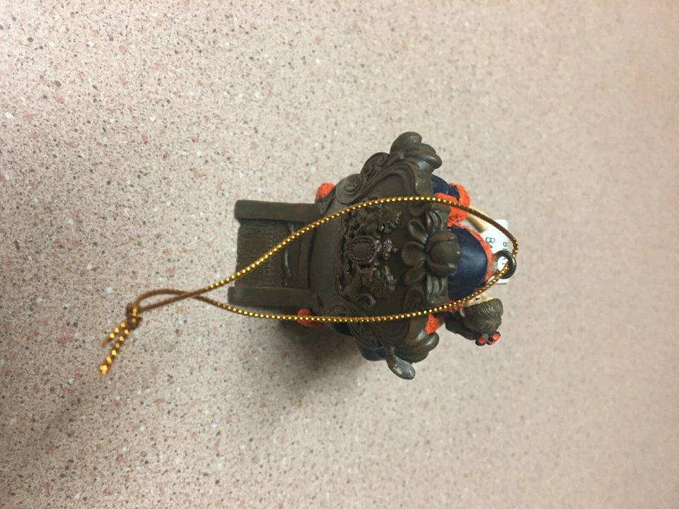 DE COLECCIÓN 2001 MEMORY COMPANY TIGRES CASTAÑO ROJIZO ANTIGUO ADORNO DE NAVIDAD NIÑA Foto 3 de 4