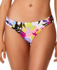 BAR III Hipster Side Ruching Bikini Swim Bottom Size Small Floral Retail 44