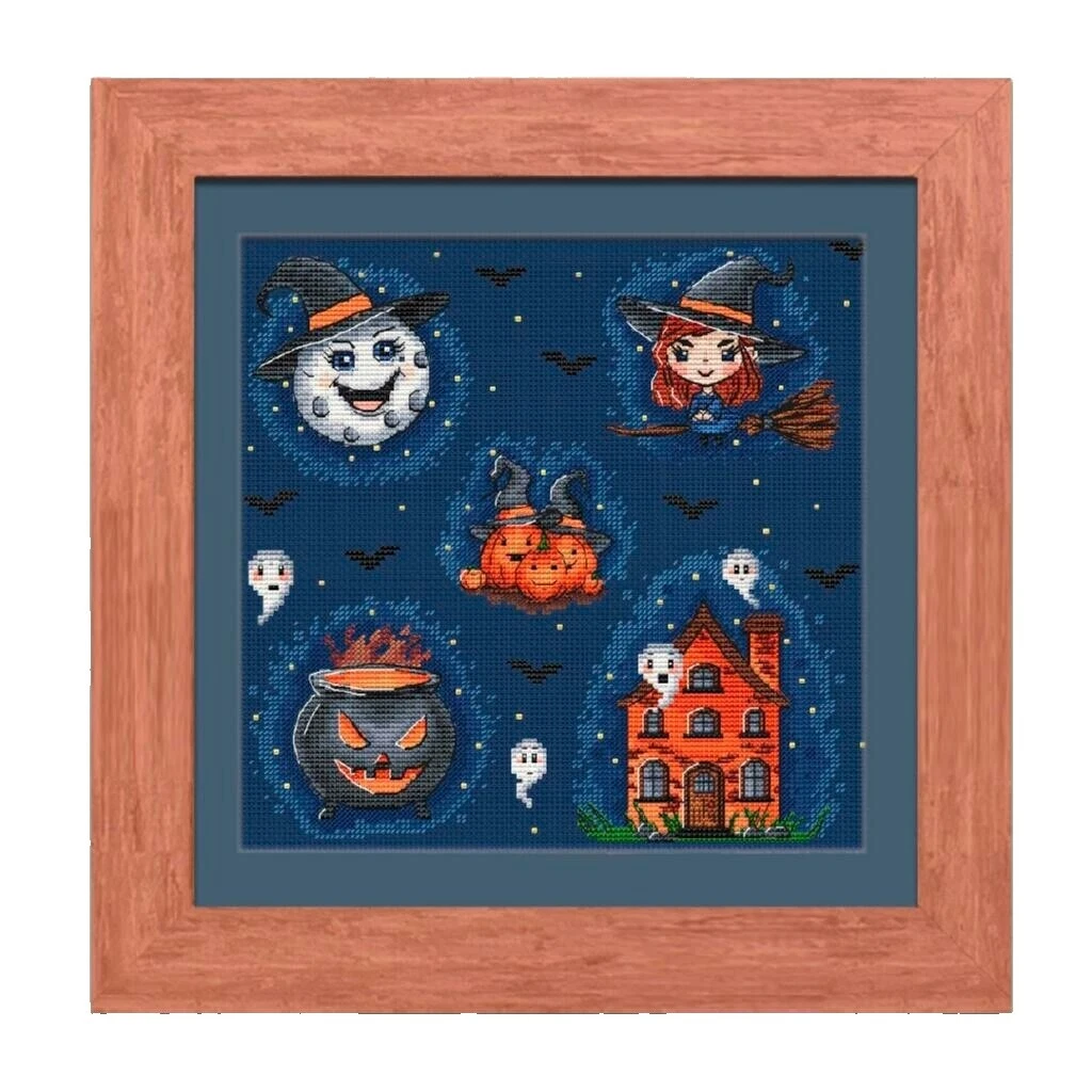 Halloween Cross Stitch Framed Picture Cross Stitch Kits