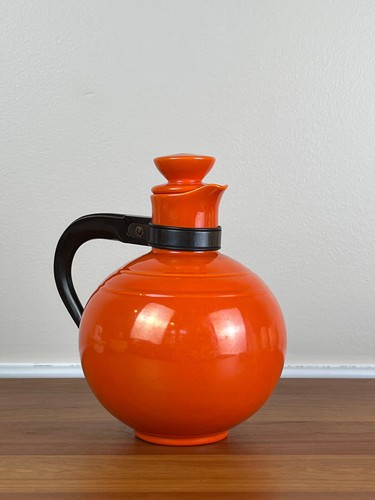 1930’s Vernon Kilns EARLY CALIFORNIA Orange  8 ¼” Coffee Carafe with Lid - Bild 4 von 15