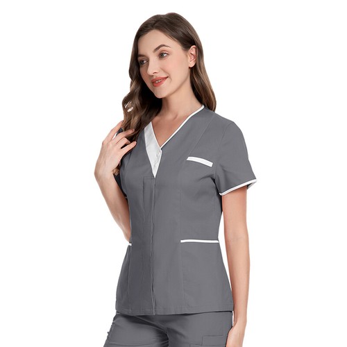 65% Polyester/35% Cotton Medical Nursing Clinic Scrub Women Scrub Top Cargo Pant - Picture 6 of 18