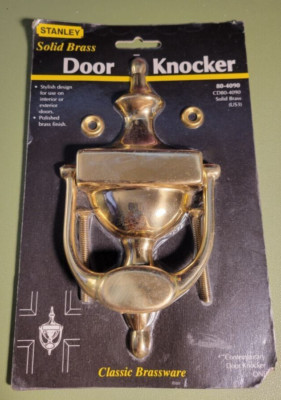Stanley 7.25'' Solid Brass Door Knocker New Sealed package