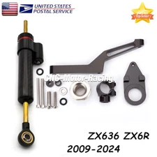 For Kawasaki ZX636 ZX6R 2009-2025 Steering Damper with Bracket Mounting Kit USA