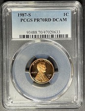 1987-S Proof Lincoln Memorial Cent PCGS PR-70 DCAM, Buy 3 Items, Get $5 Off!!!