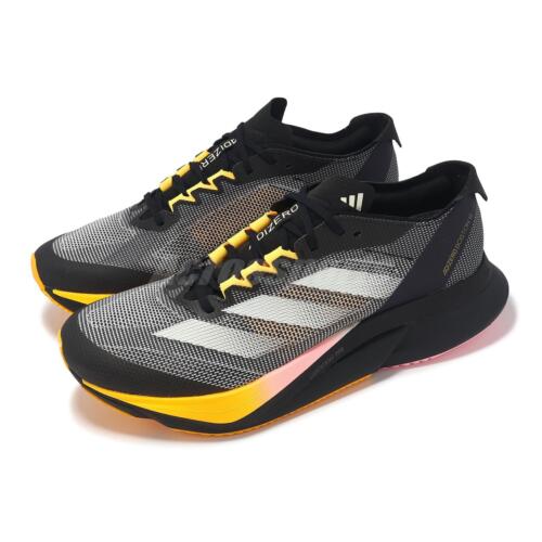 adidas Adizero Boston 12 M Black Yellow Pink White Men Running Shoes IF9212
