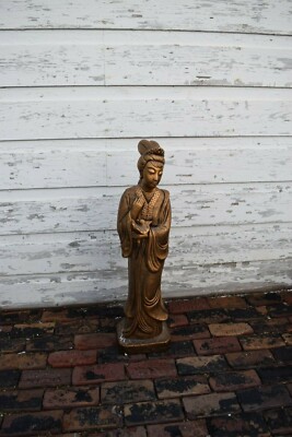 BEAUTIFUL 22'' TALL JAPANESE GEISHA STATUE VTG 1960S BY TUSCANY STUDIO INC.