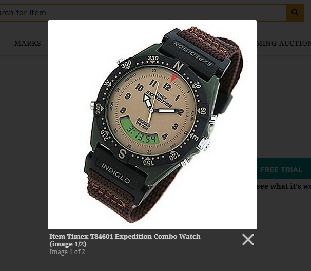 Timex Expedition Men's Watch T84601 Crown Set Resin Combo Watch