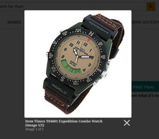 Timex Expedition Men's Watch T84601 Crown Set Resin Combo Watch.