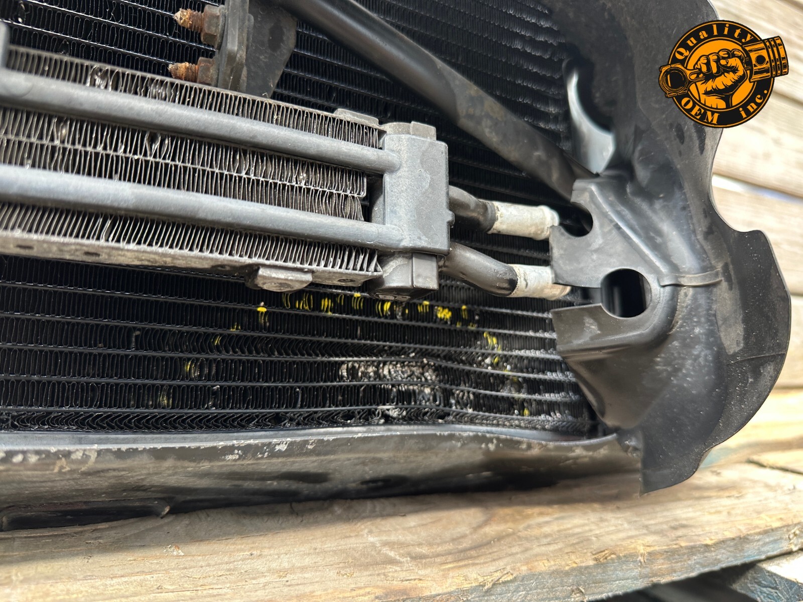2003-2007 BENTLEY CONTINENTAL RADIATOR SUPPORT AC CONDENSER FAN ASSEMBLY OEM 49k