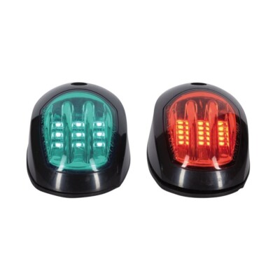 Talamex 12v LED Side Navigation Light Set (Port & Starboard) Black Housing