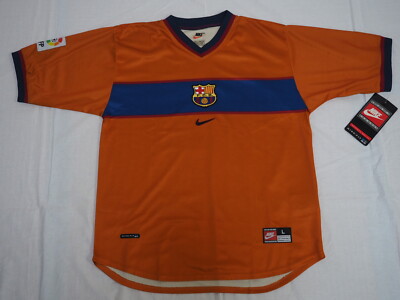 1998-1999 FC Barcelona Barca FCB Jersey Shirt Camiseta Away Orange