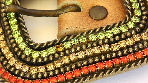  STRASS DAMEN LEDER GÜRTEL BRILLANT JUWELENBESETZT KRISTALL Mehrfarbig XS - Bild 7 von 9