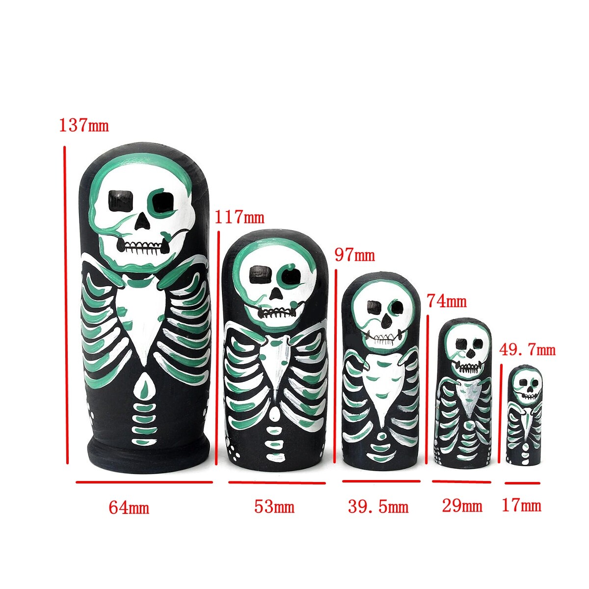 skeleton russian dolls