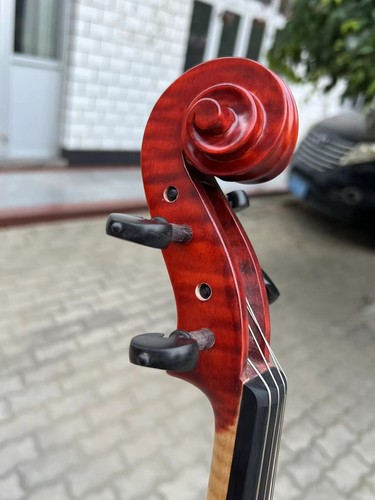 Flames maple Viola 18 inch,Higher Rib,Hand Made Big Rich Deep bass Sound - Picture 9 of 11