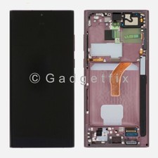 For Burgundy Samsung Galaxy S22 Ultra S908 OLED Display Touch Screen Replacement