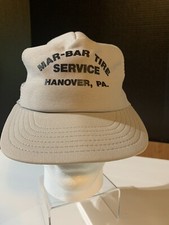 Hanover PA , Mar-bar tire service trucker hat ( GRAY ) mesh back made in USA