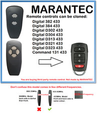 Marantec Digitale D382, D384 433 Telecomando Universale Duplicatore