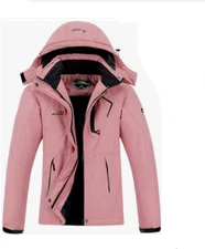 MOERDENG Women's Waterproof Ski Jacket Warm Winter Snow Coat - Pink / Small  NEW