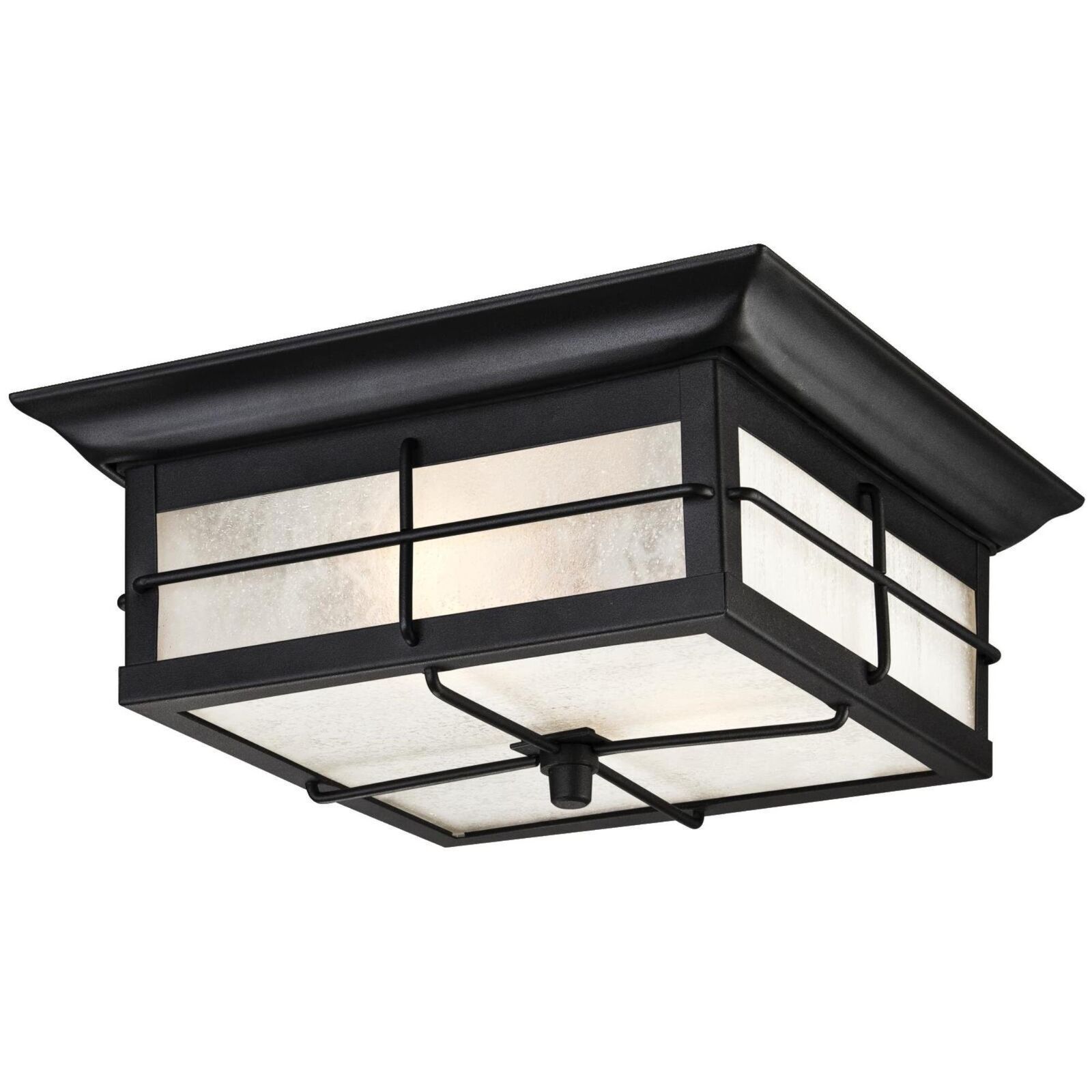 Westinghouse Lighting 2-Light Outdoor Flush-Mount Fixture Textured Black...