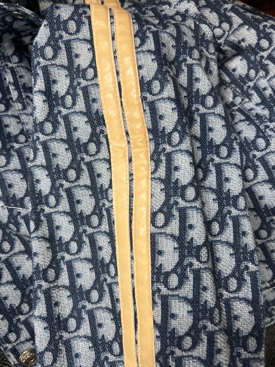 Vtg CHRISTIAN DIOR BY JOHN GALLIANO BLUE MONOGRAM JACKET