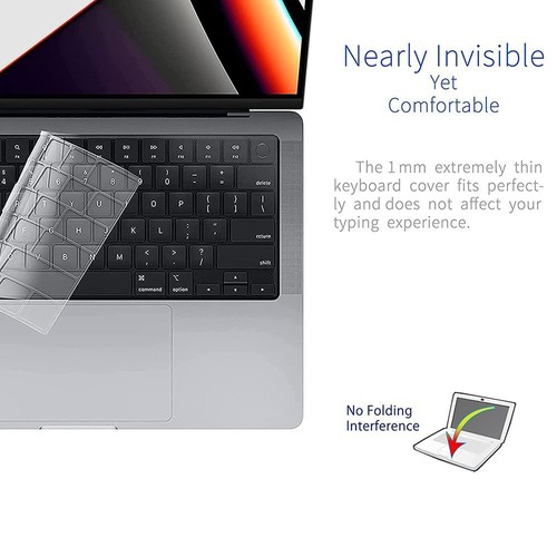 Film Skin Keyboard Cover TPU For MacBook Pro 14 16 inch M1 Max 2021 A2442 A2485 - Afbeelding 6 van 13