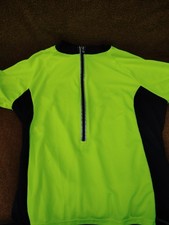 Women's Cycling Jersey - Size Women's M - Neon Yellow, Collared, Made in USA