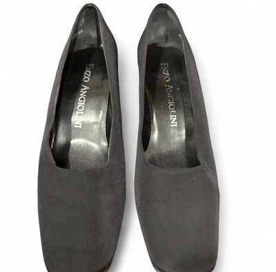 Women's Black suede Enzo Angiolini heels                 size 9 1/2M 1'' heel