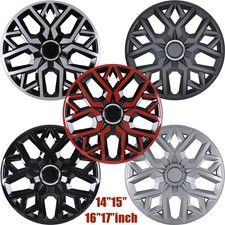 Snap On Wheel Rim Covers 14 15 16 17 Inch Hub Caps Universal Hubcaps 4pcs