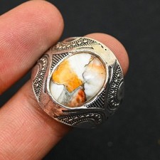 Handmade Oyster Edelstein Turquoise Ring 925 Sterling Silver Men's Gift Ring B58