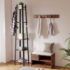 Image of 4 Tier Freestanding Coat Rack with 8 Hooks for Entryway, Hallway