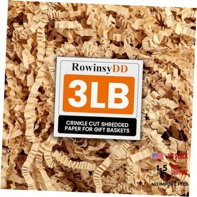 Crinkle Paper Filler, Brown Cut Shredded Paper for Gift Baskets 3LB Kraft