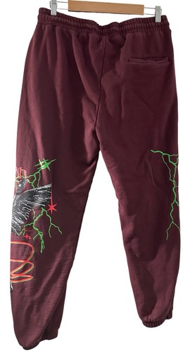 Pantalones deportivos para hombre High Above Society borgoña talla grande - Imagen 3 de 14