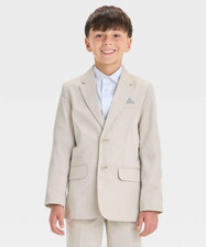 Boy's Cat and Jack Suit Jacket Beige, Size 6