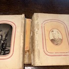 William W Harding Antique Photo Album Pat'd 1853 Full w/ Photos, Double Clasps