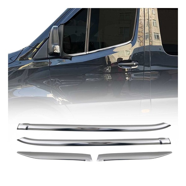 Fensterleisten Zierleisten FüR Mercedes Sprinter W907 2018-2026 Chrom 4Tlg-image