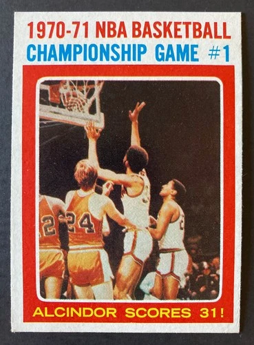 1970 Championship Game 1 Lew Alcindor 1971-72 Topps #133- Kareem Abdul-Jabbar A5