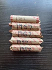 1 FULL ROLL OF 1957 P LINCOLN WHEAT CENTS PENNIES