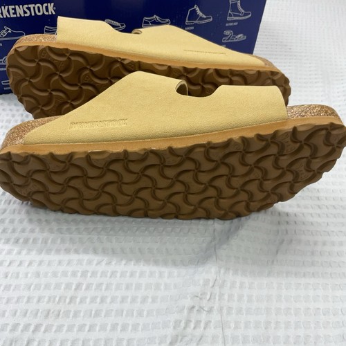 Birkenstock New w/ Box Arizona Latte Cream Birkibuc Vegan Narrow EU 37 US 6/6.5 - Picture 5 of 8