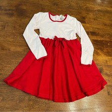 The Proper Peony Vibrant Red Pink Kids Dress Pima cotton size 5