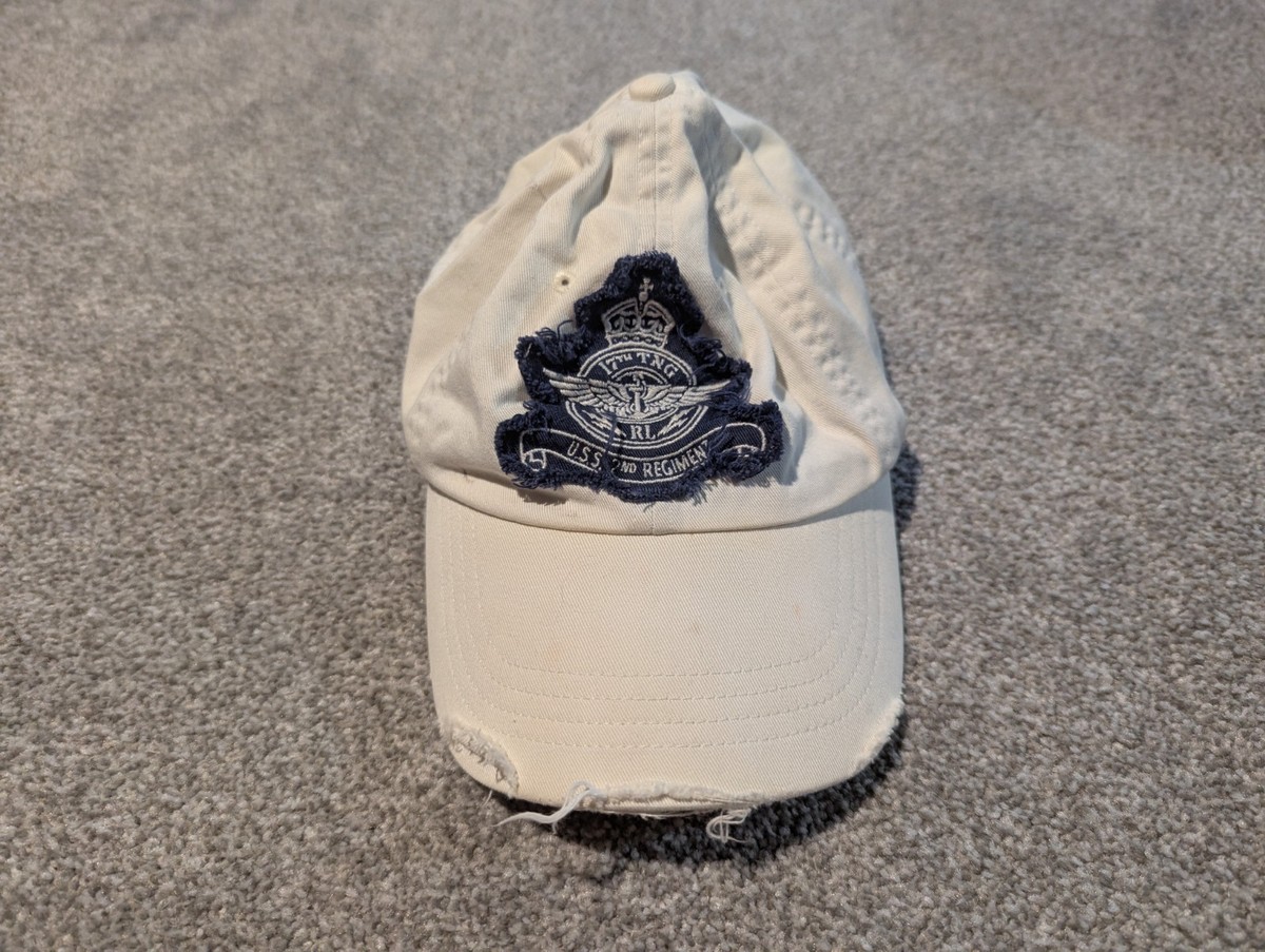 ralph lauren セーラーハット　us navy Vintage Polo Ralph Lauren Hat Cap White US RL Military Navy