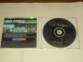 Sega Dreamcast NFL 2K1, in Original Case w Instructions, Tested Good, White Case