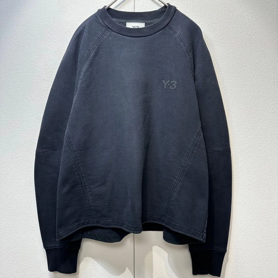 Adidas Y-3 Yohji Yamamoto Y's Clásico Pecho Logo Crew Sudadera Foto 2 de 4