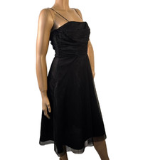 Eliza J  Black Tulle Dress Size 10P Formal Prom Made In USA
