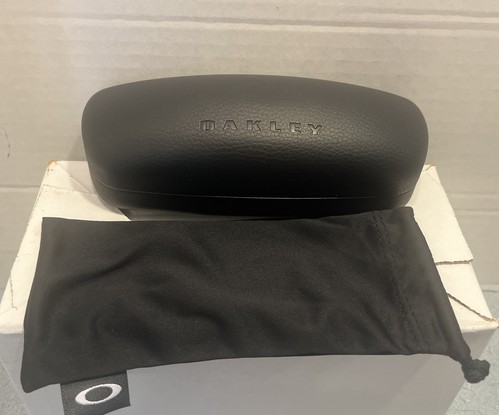 NEW OAKLEY AUTHENTIC EYEGLASSES GLASS CASE, +OAKLY POUCH & Xtra Cleaning Cloth