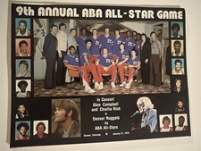 1976 ABA ALL STAR Game PROGRAM Julius Dr J ERVING George GERVIN Artis GILMORE