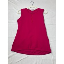 Bellwether Womens Pink Sleeveless Cycling Jersey Quarter Zip Size Small USA Made