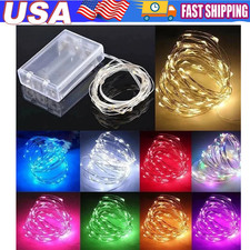 20/50/100 Battery Operated Copper Wire LED Fairy String Lights Christmas Wedding