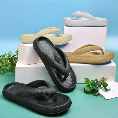 Damen-Flip-Flops Fußgewölbestütze Komfort Strand Plateau Sandalen für leichte