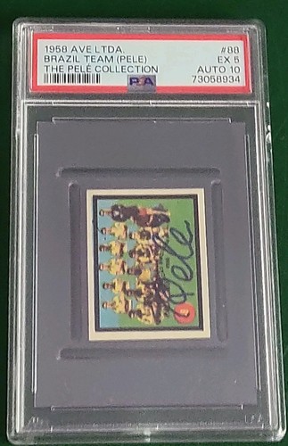 1958 PELE #88 BRAZIL Team  SIGNED Titulares 🇧🇷 ⚽️ Pelé OWNED PSA/DNA 10 PoP 2