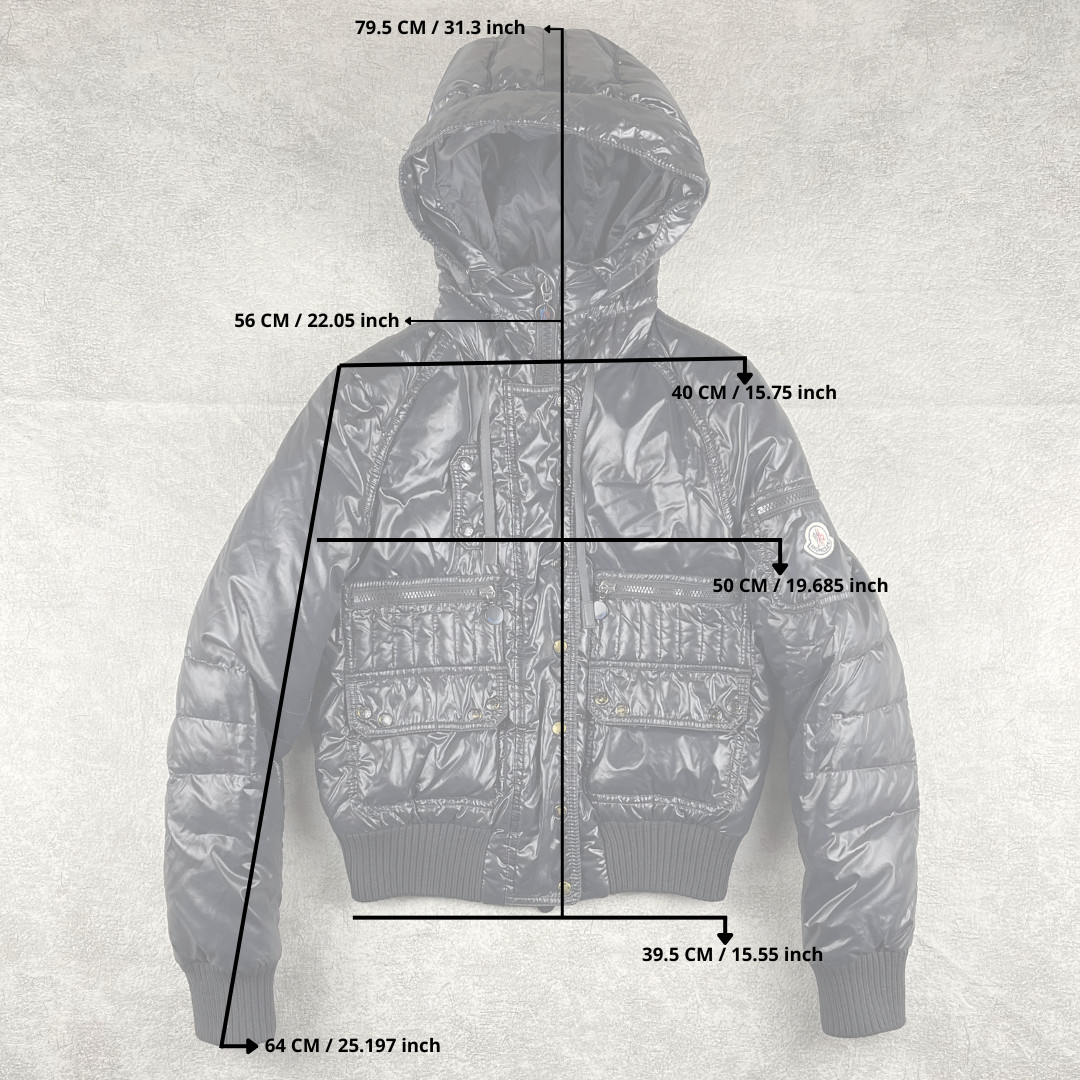 Moncler Women Hooded Down Puffer Jacket Black Size 1 S Quilted Zip Bomber thumbnail 2